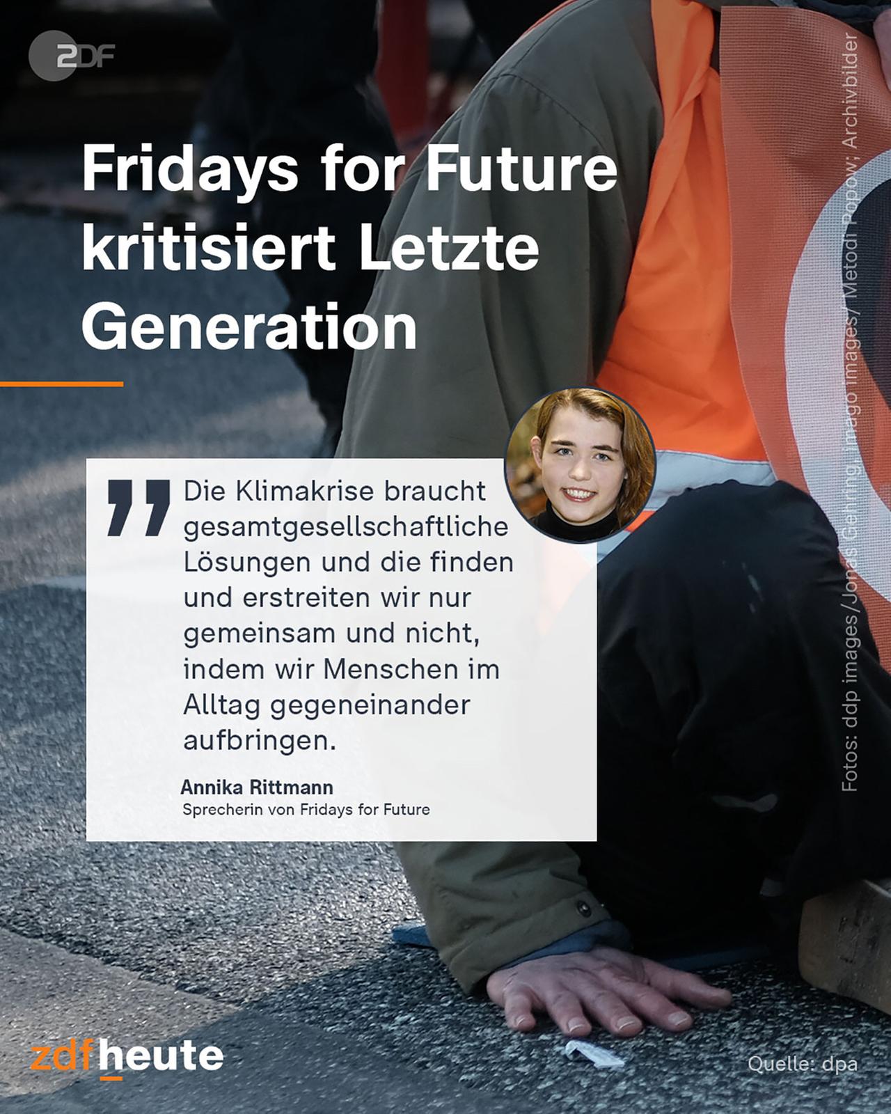 Infografik: Fridays for Future kritisiert Letzte Generation