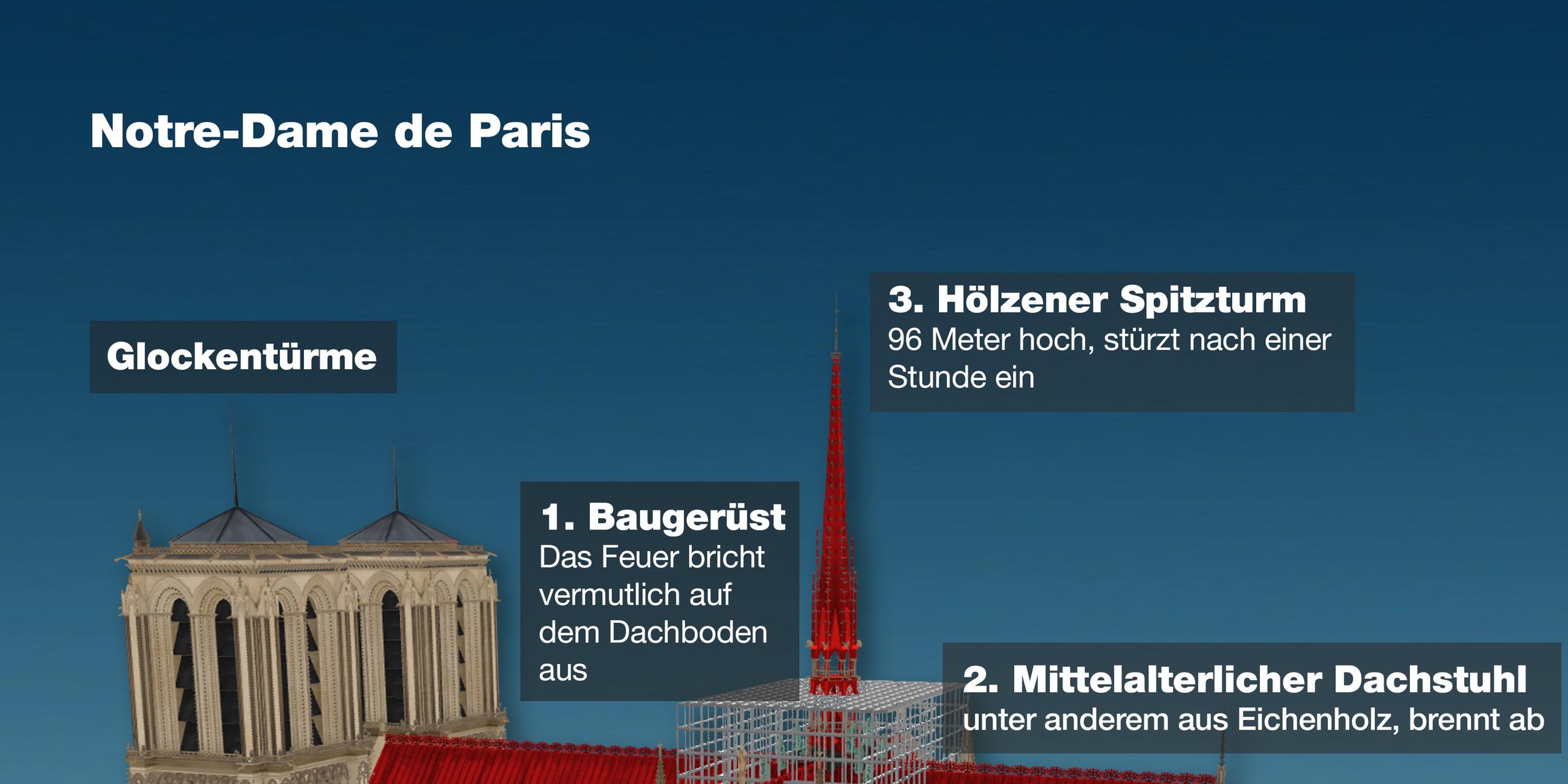 Infografik: Die Kathedrale Notre-Dame in Paris