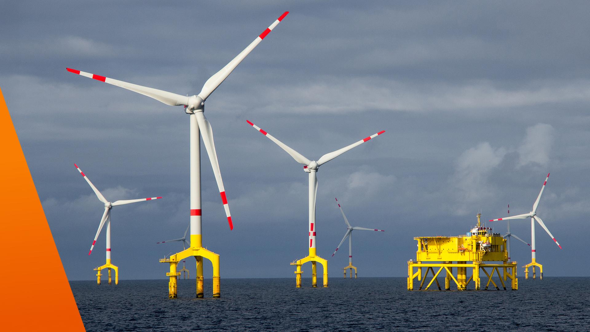 Windkraftanlage auf hoher See