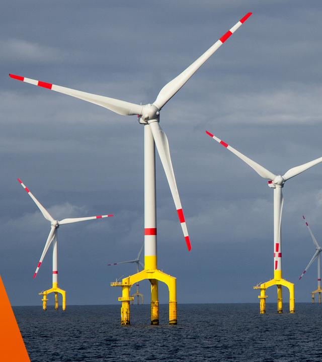 Windkraftanlage auf hoher See