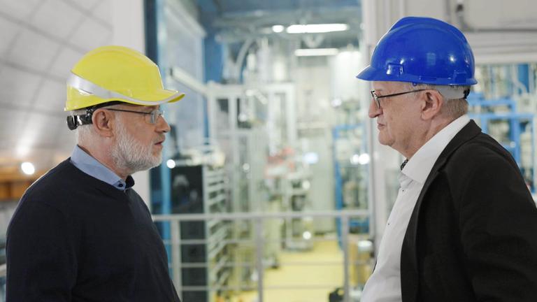 Harald Lesch beim Interview mit Manfred Lindner in Gran Sasso
