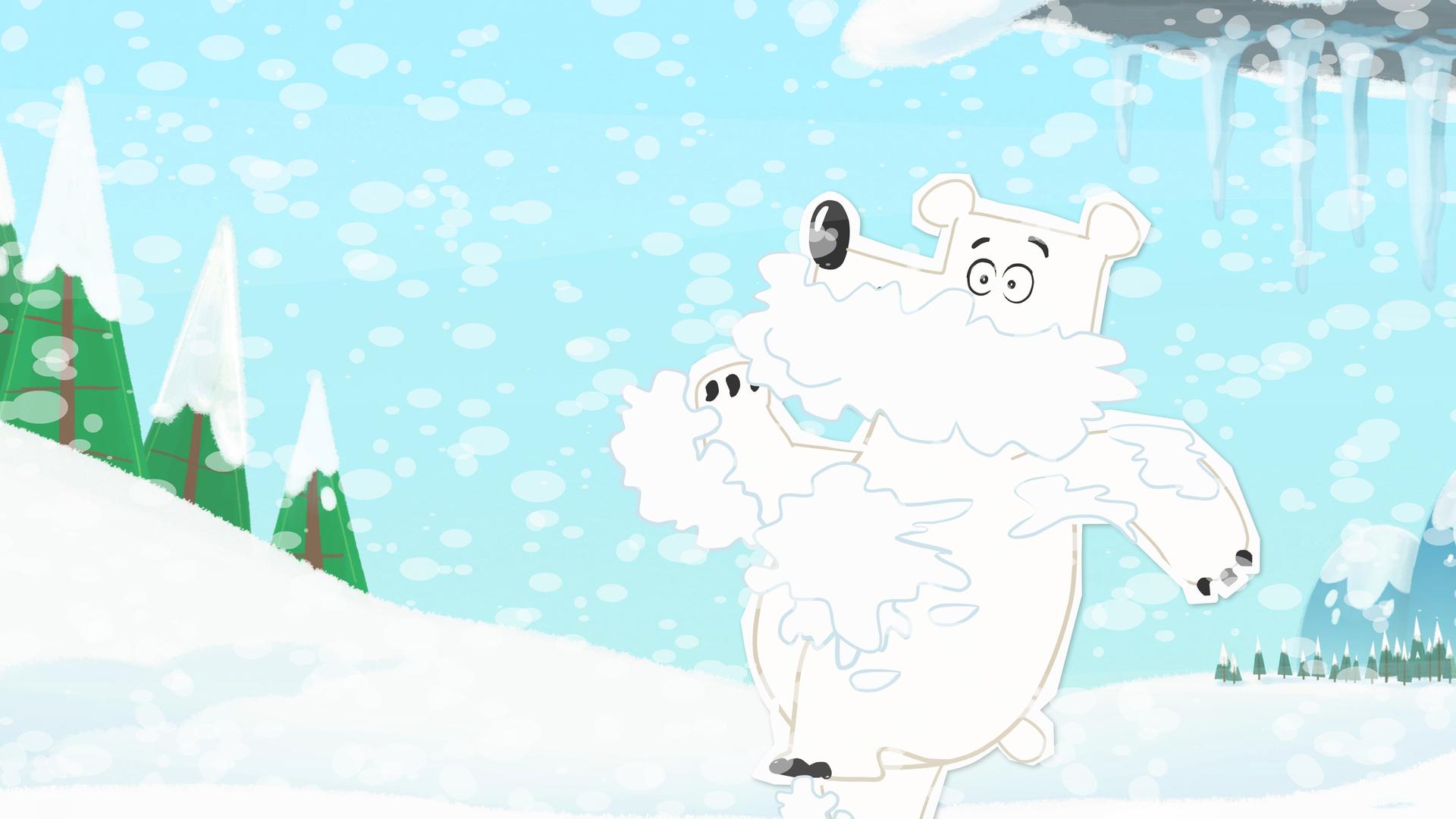 Verstecken im Schneesturm