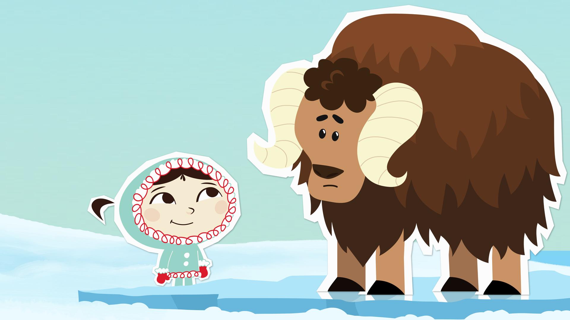 Inui und Ochse Willy schauen sich an.