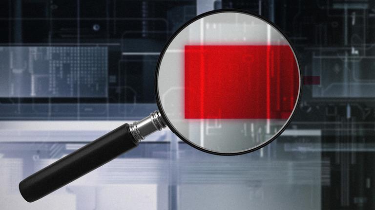 Vergrößerungslupe auf Dokumentenscanner