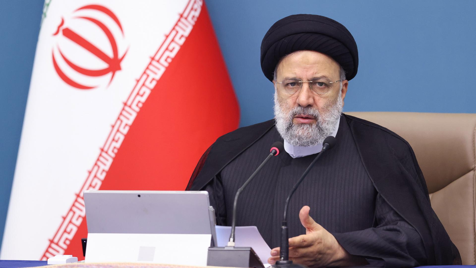 Iranian president Ebrahim Raisi presser