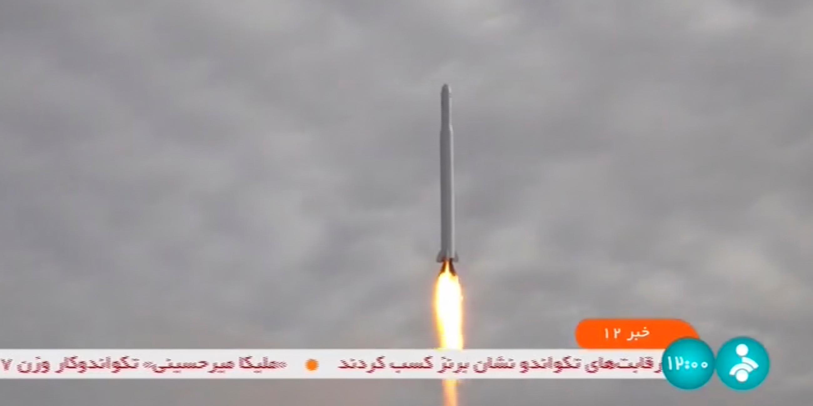 Der Satellit "Nur-3", der von einem ungenannten Ort im Iran gestartet wurde.