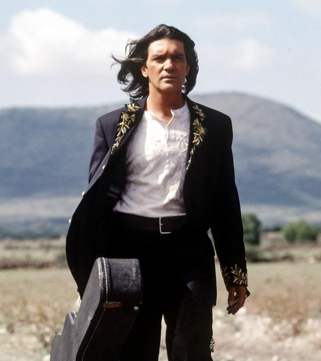 "Irgendwann in Mexico": El Mariachi (Antonio Banderas) in Großaufnahme.