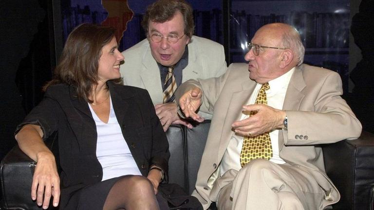 Iris Radisch, Hellmuth Karasek und Marcel Reich Ranicki - 18.08.2000 