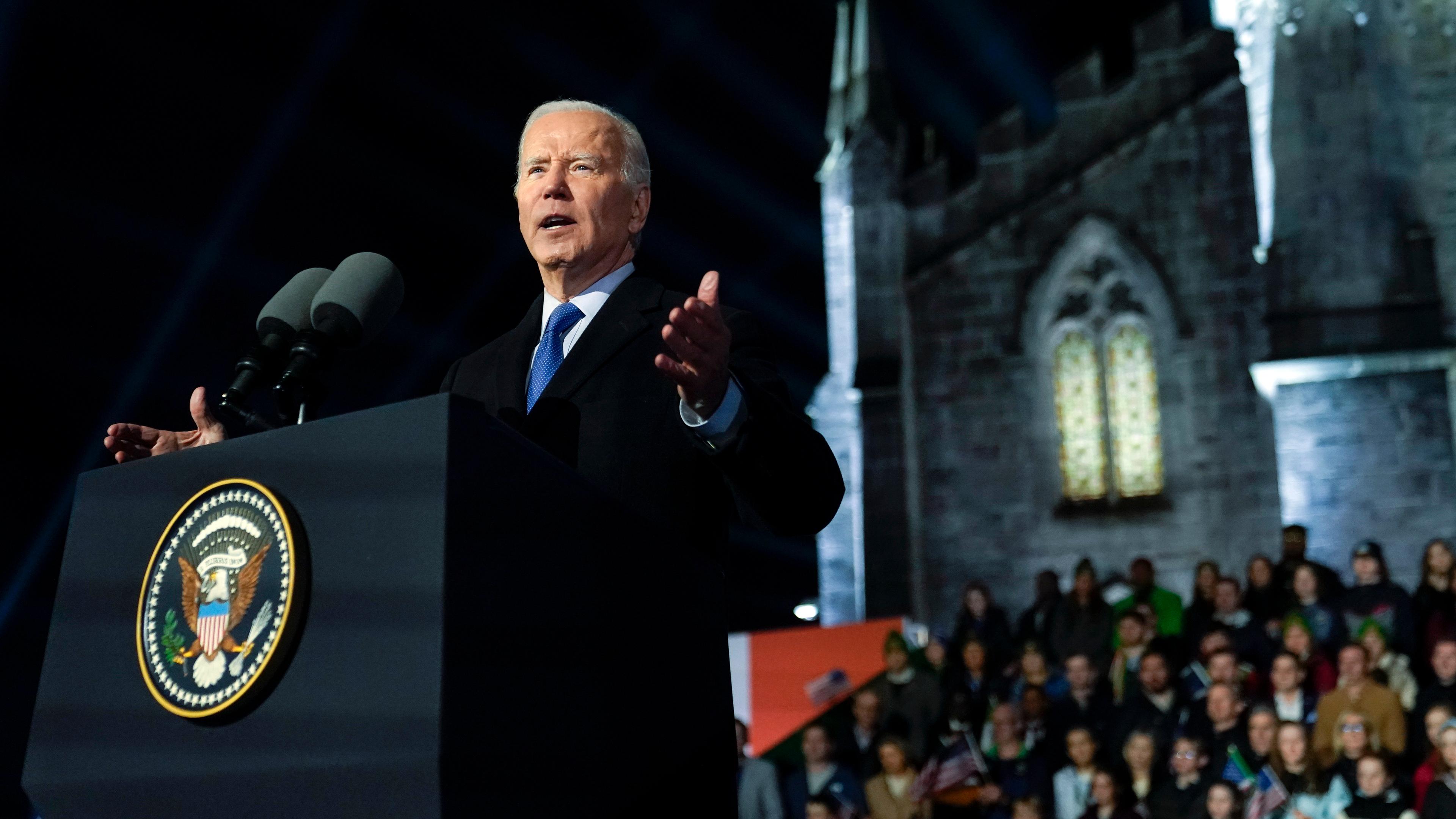 US-Präsident Joe Biden in Ballina in Irland.