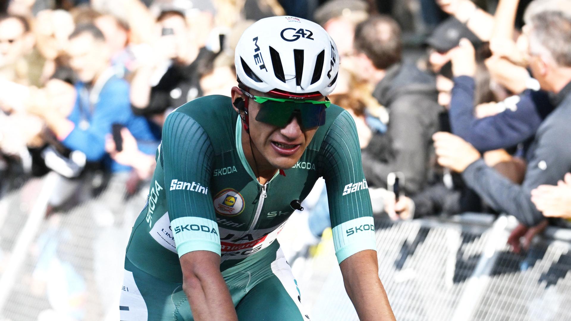 Der Mexikaner Isaac del Toro bei der Deutschland Tour.