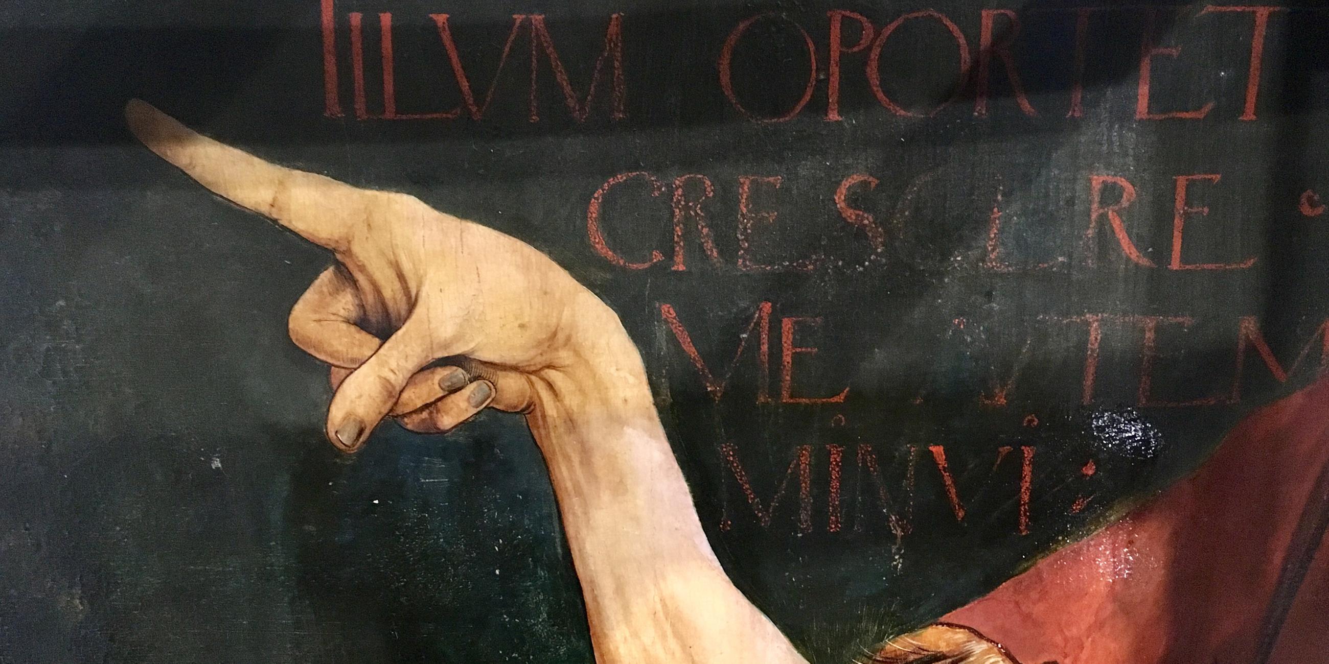 Der überlange Zeigefinger von Johannes dem Täufer auf dem Isenheimer Altar