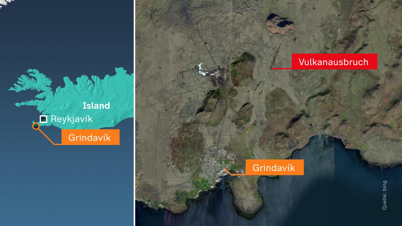 Island, Grindavik, Karte
