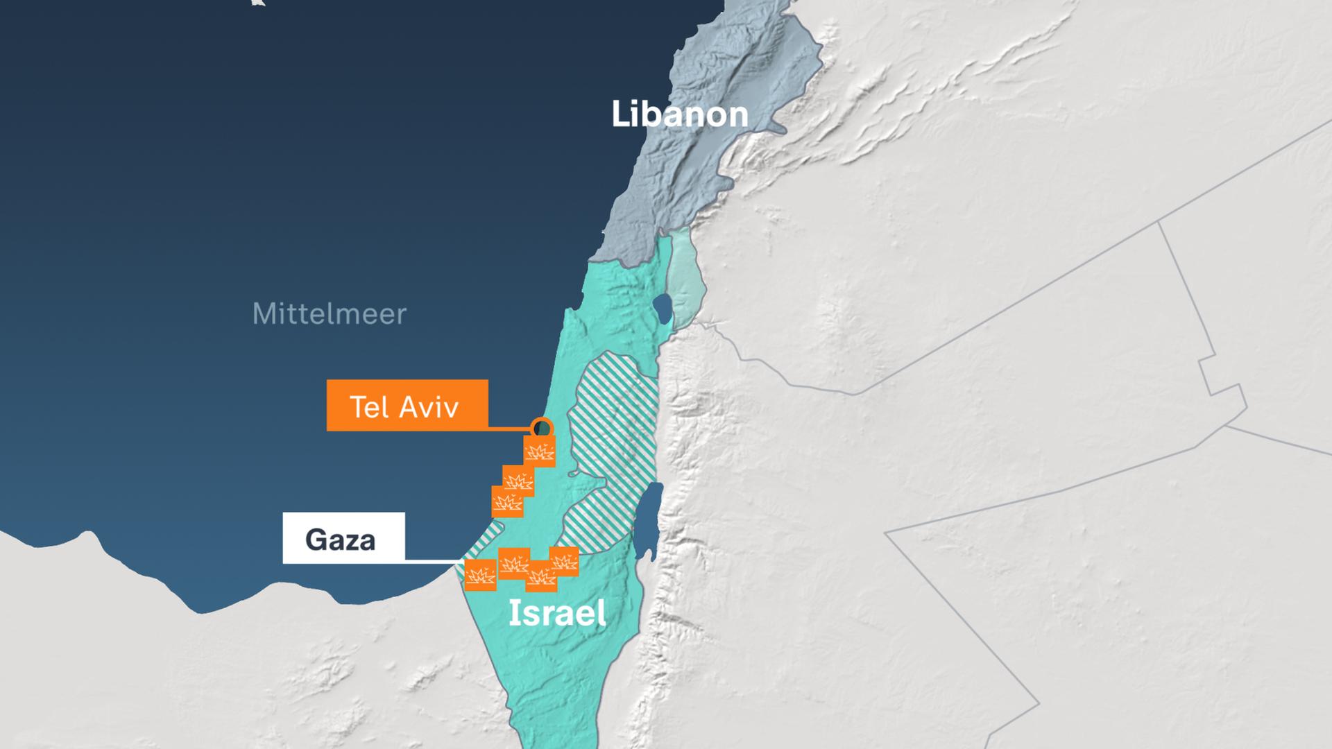 Israel - Gaza - Libanon - Grafik 