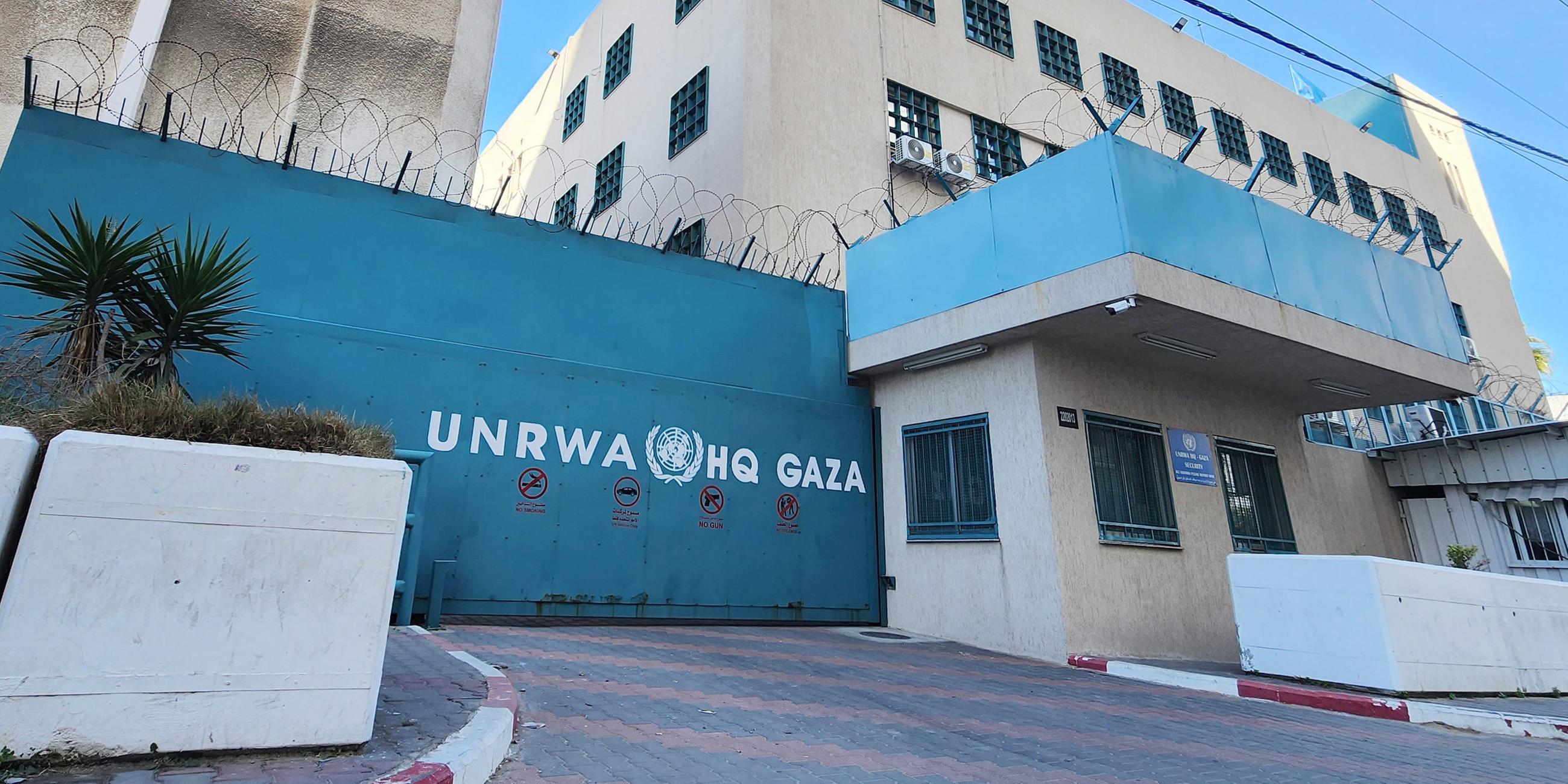 UNRWA-Hauptquartier in Gaza-Stadt, aufgenommen am 30.01.2023