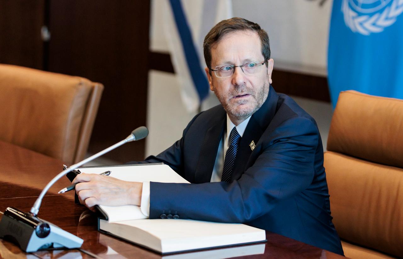 Israels Präsident Izchak Herzog bei den Vereinten Nationen in New York.