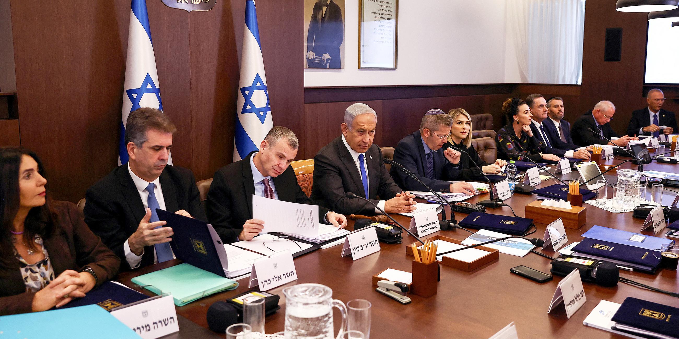 Kabinettssitzung in Jerusalem zu den Anschlägen