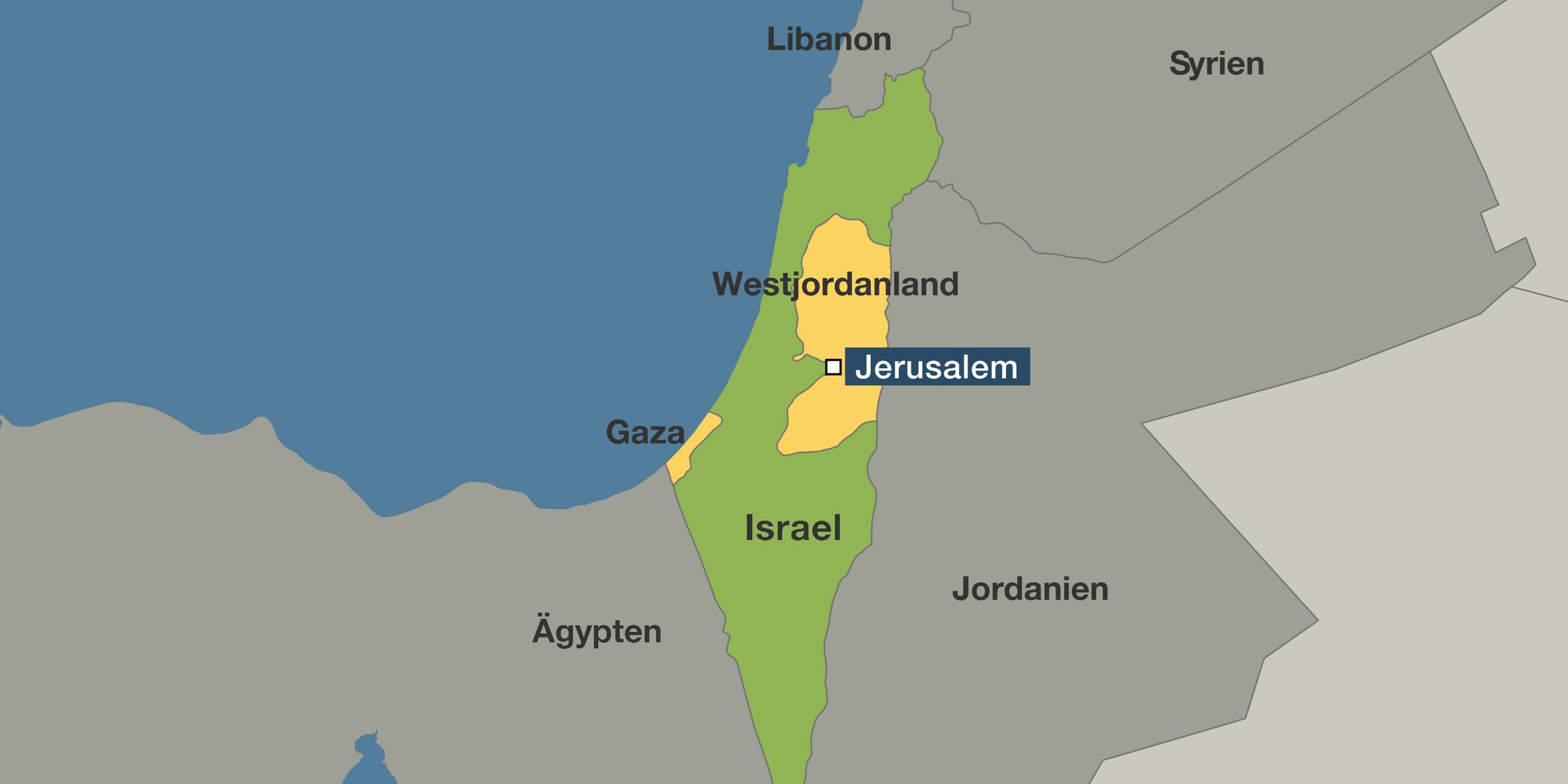 Karte: Israel heute
