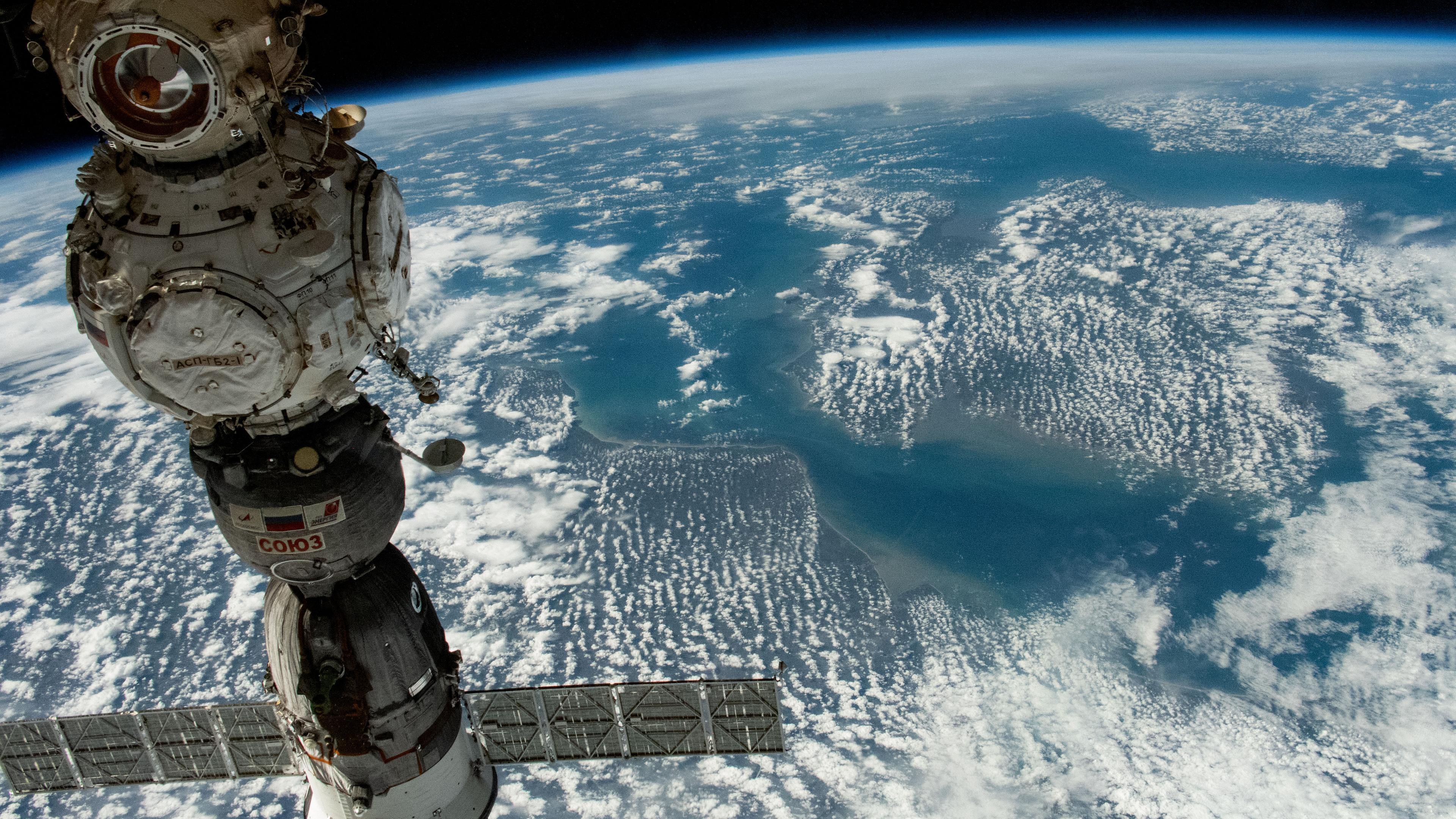 Die internationale Raumstation ISS. 