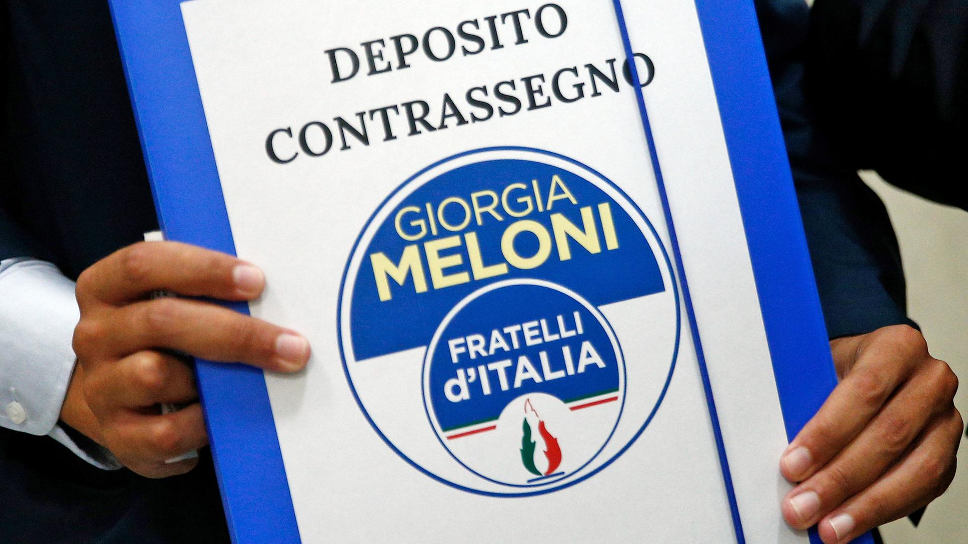Das Wahlsymbol der Partei Fratelli d'Italia
