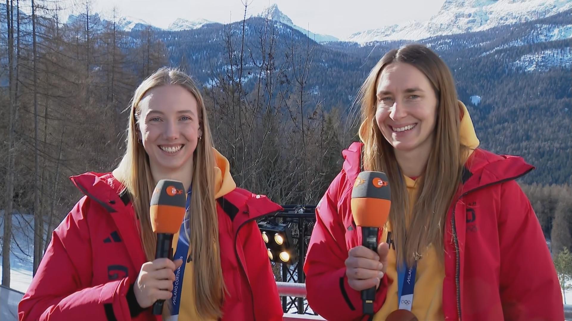 Susanne Kreher (l.) und Jaqueline Pfeifer im ZDF-Interview