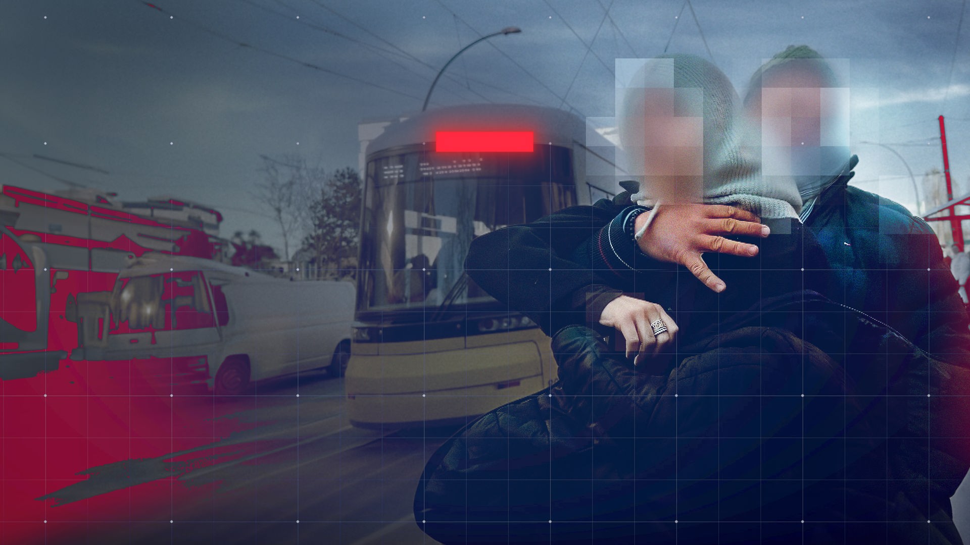 Montag: Zielfahnder hält neben einer Straßembahn eine Taschendiebin fest