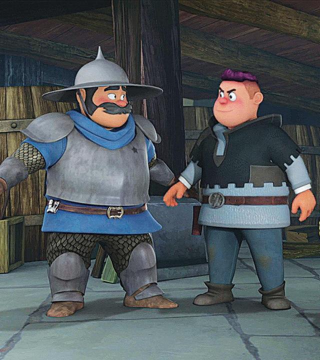 Der Sheriff sieht seine Söhne Ralf und Rolf an.
