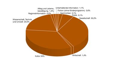 Jahrbuch 2018 / Programm in Zahl und Grafik: Anteil Programmkategorien in Prozent PHOENIX