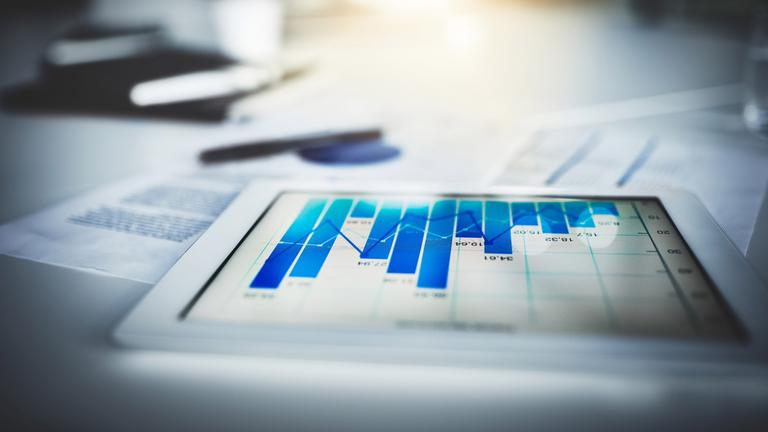 Grafik auf einem Tablet