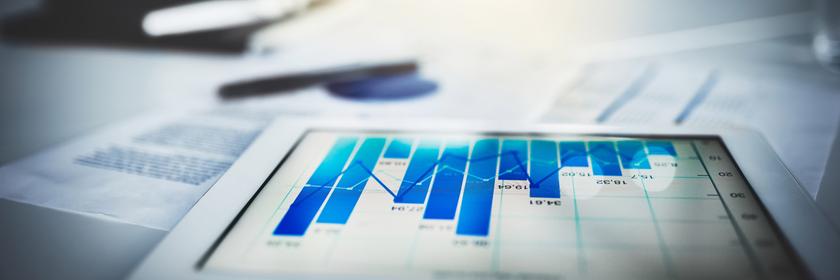 Grafik auf einem Tablet