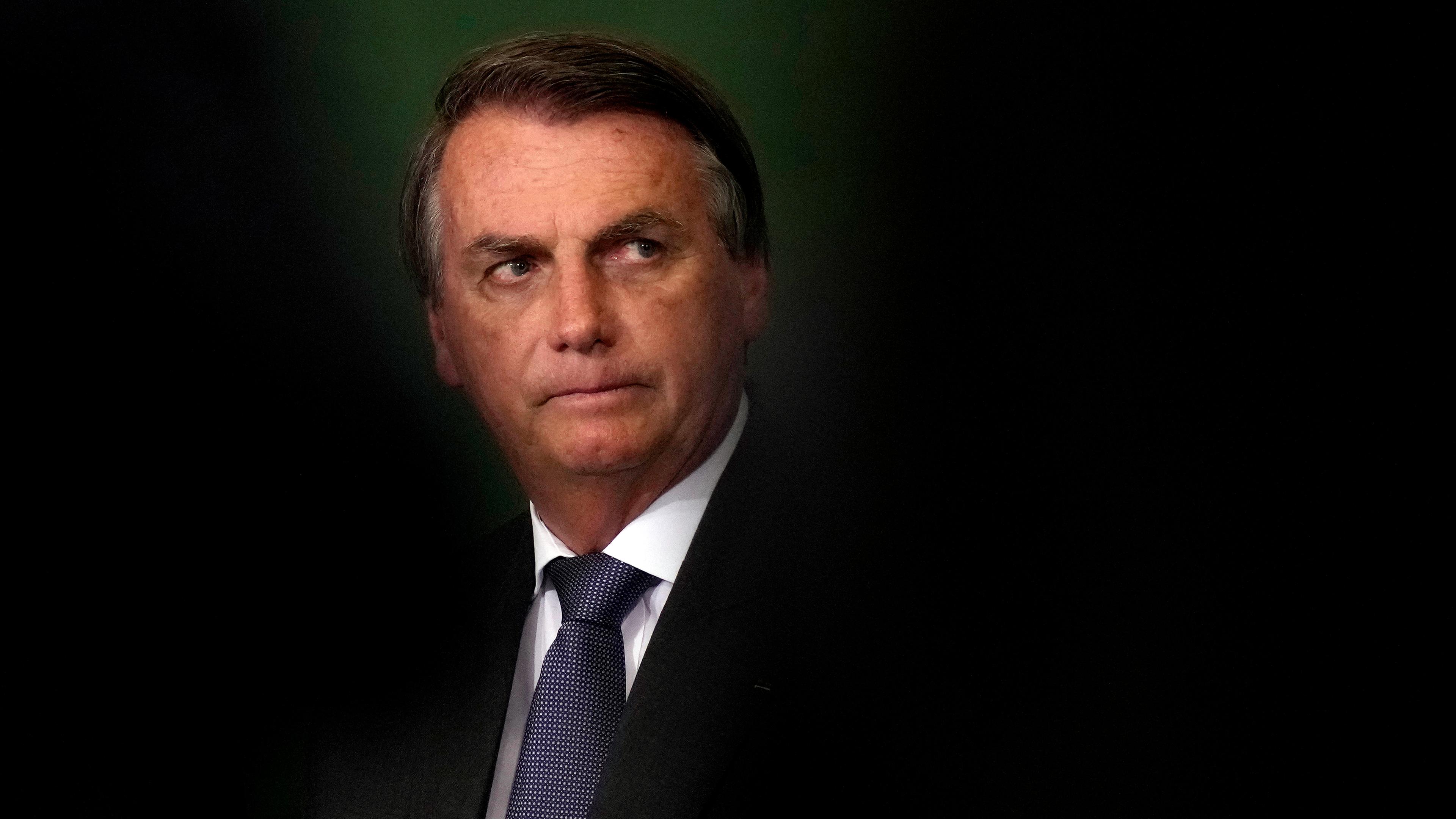 Jair Bolsonaro am 25.10.2021 in Brasilia (Brasilien)