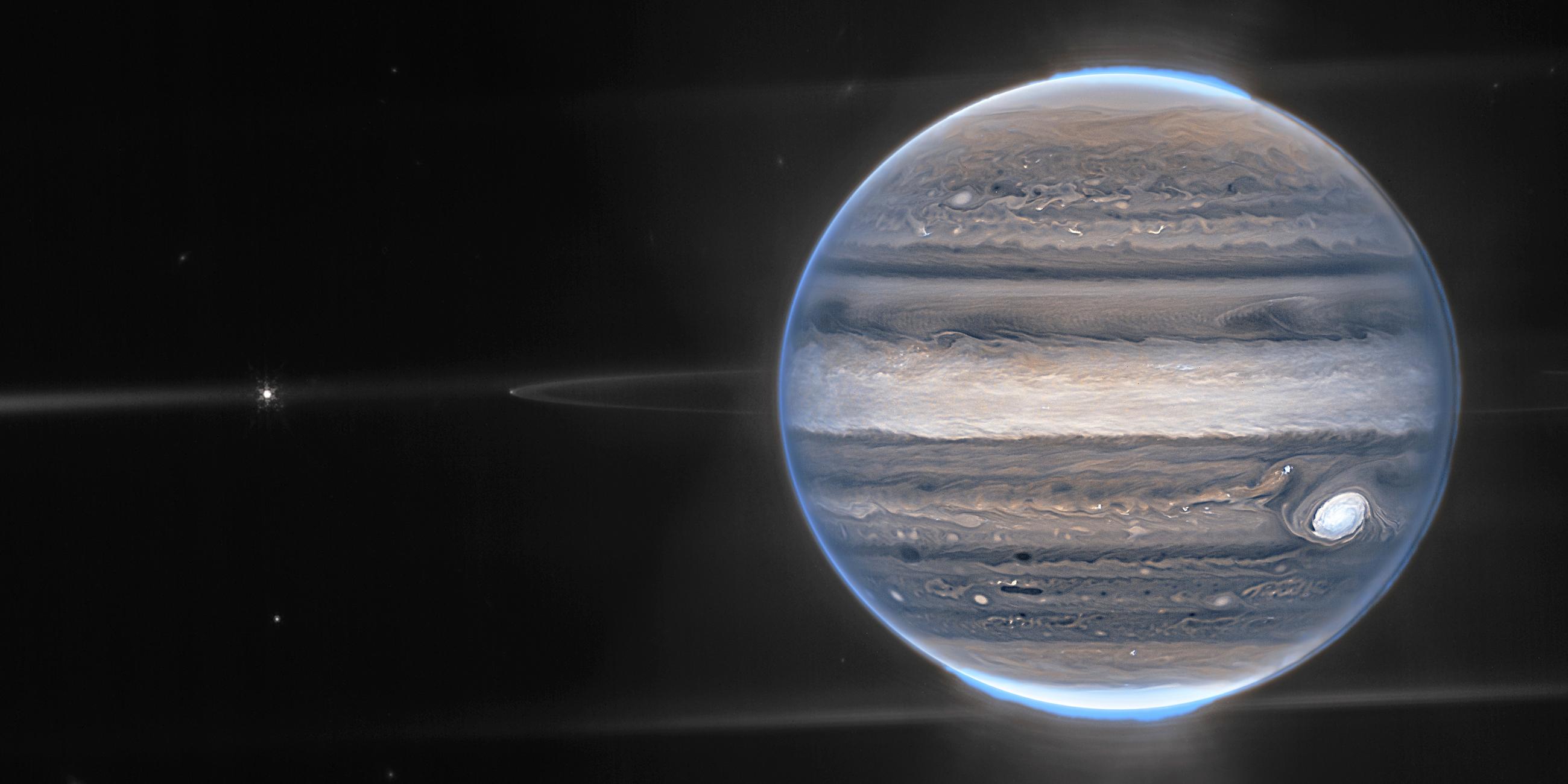James-Webb-Teleskop nimmt Polarlicht über dem Jupiter auf, aufgenommen am 22.08.2022