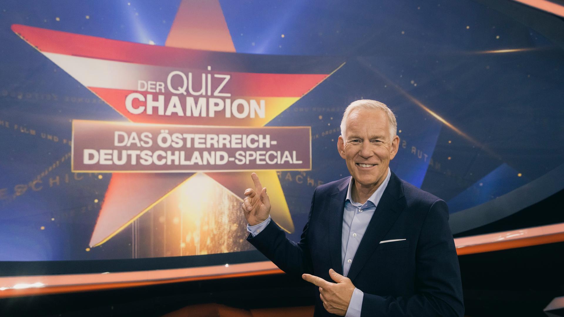 Johannes B. Kerner präsentiert den "Quiz-Champion - Das Österreich-Deutschland-Special"