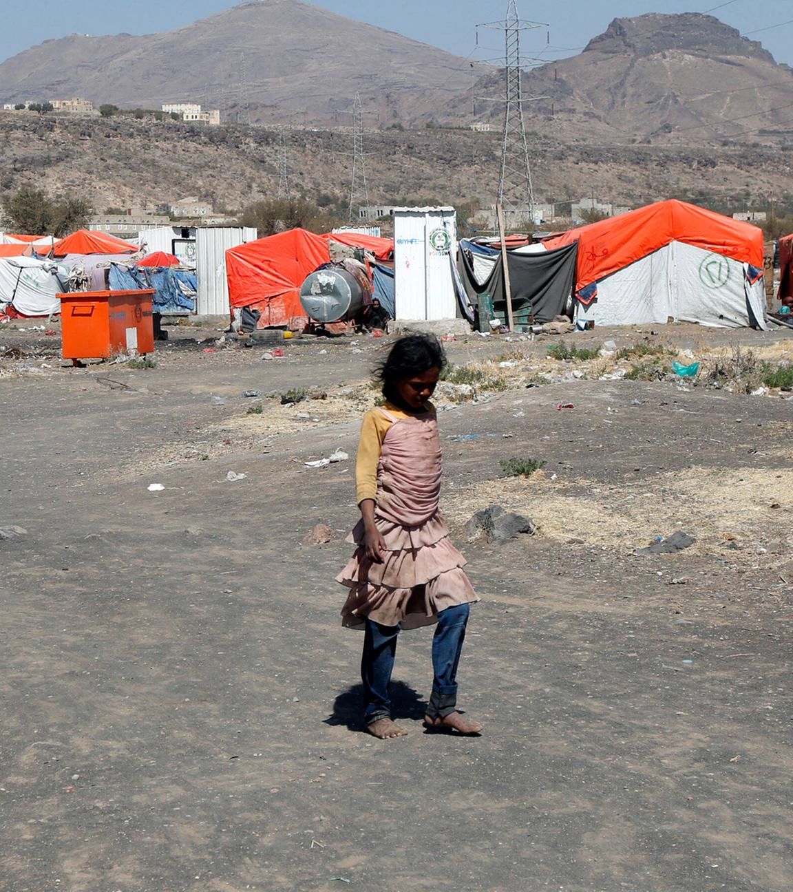Flüchtlingslager Sanaa im Jemen am 20.02.2021