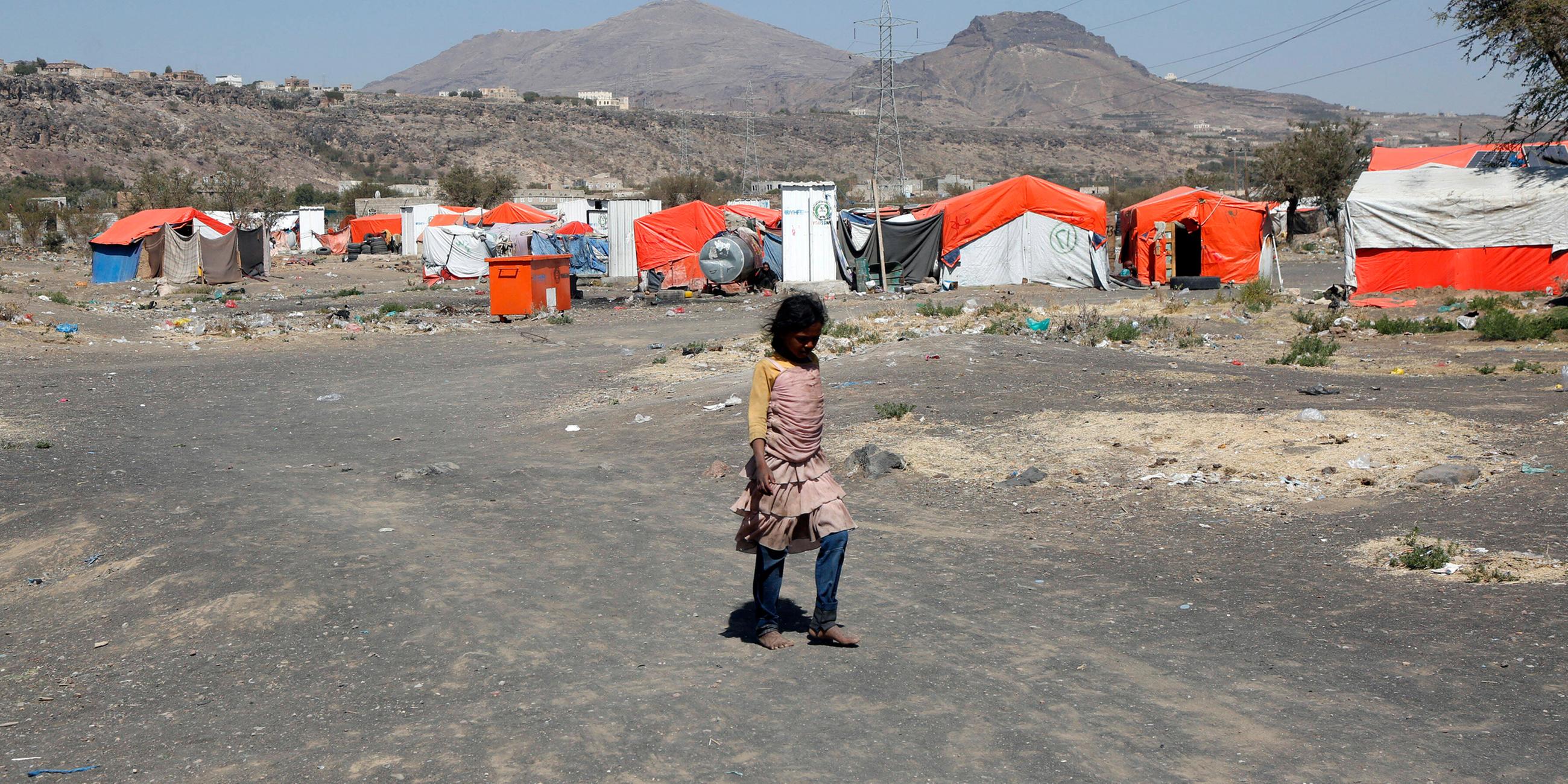 Flüchtlingslager Sanaa im Jemen am 20.02.2021