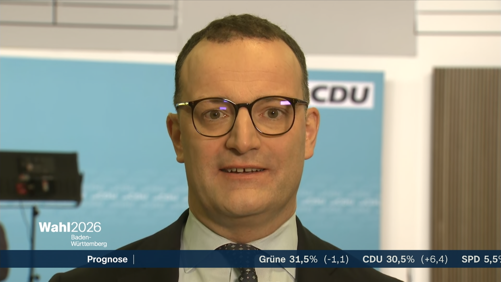 Unionsfraktionschef Jens Spahn mit einer Reaktion zur Landtagswahl in Baden-Württemberg.