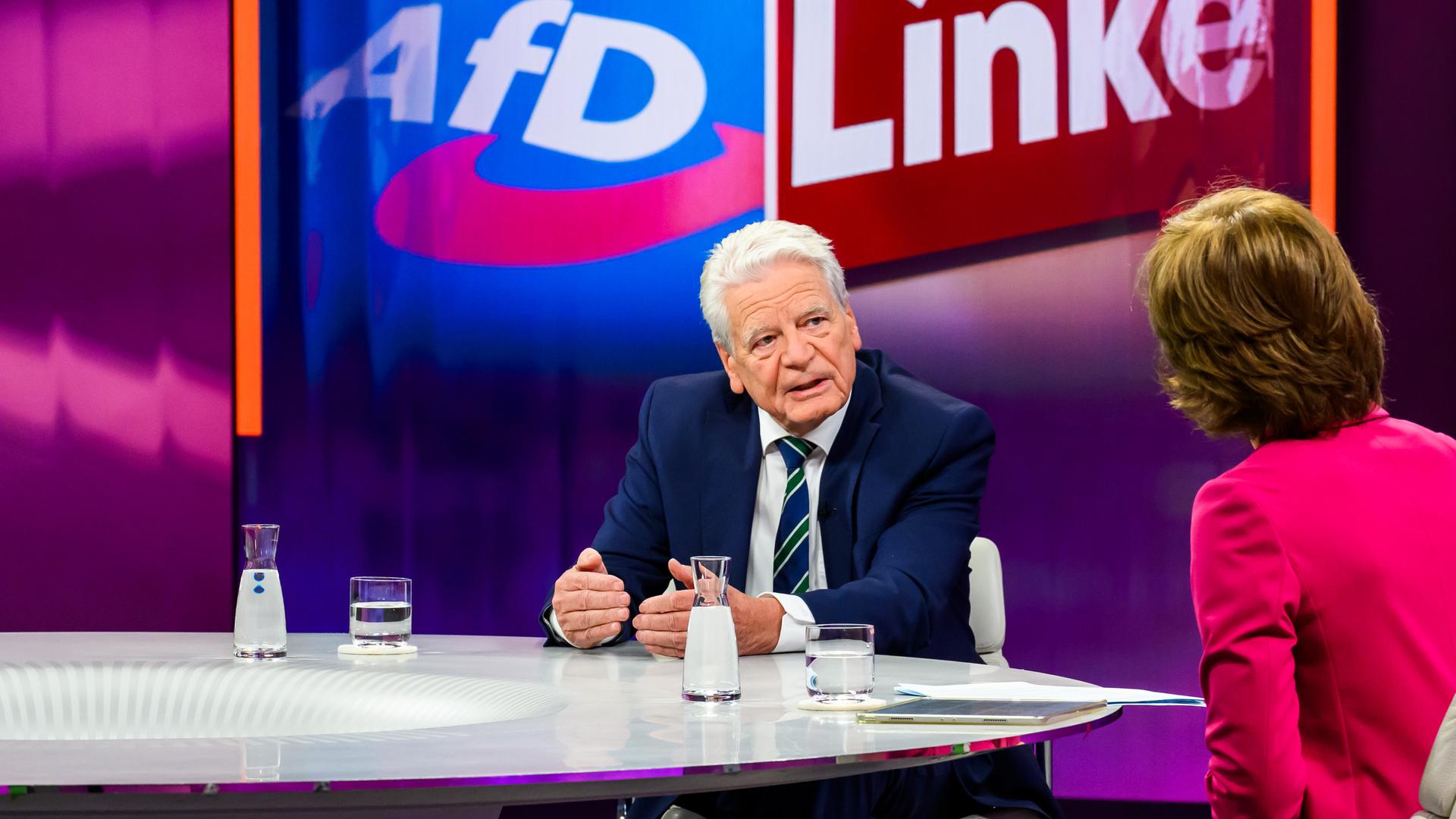 Von links: Joachim Gauck, Maybrit Illner