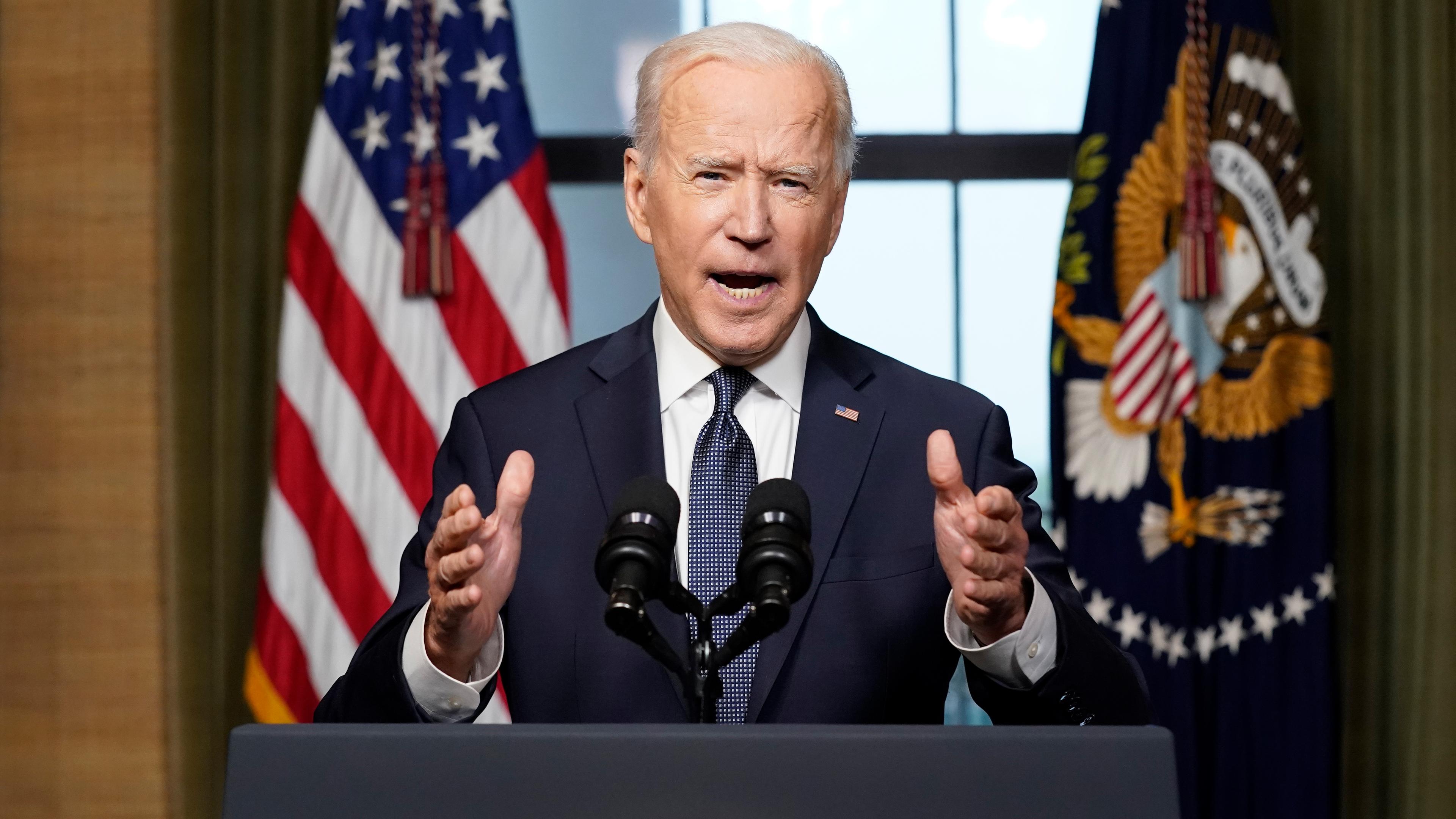 US-Präsident Joe Biden, aufgenommen am 14.04.2021 in Washington (USA)
