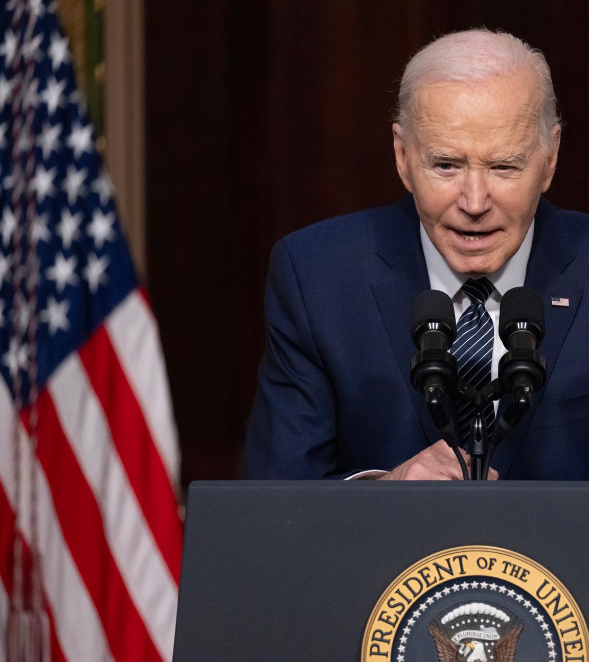 US Präsident Joe Biden spricht am 03.04.2024 in Washington, USA