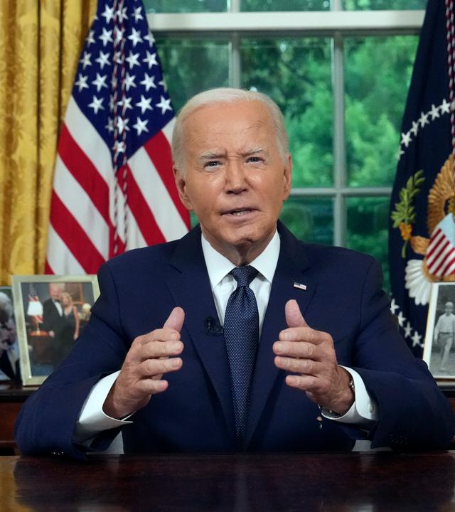 US-Präsident Joe Biden hält eine Rede.
