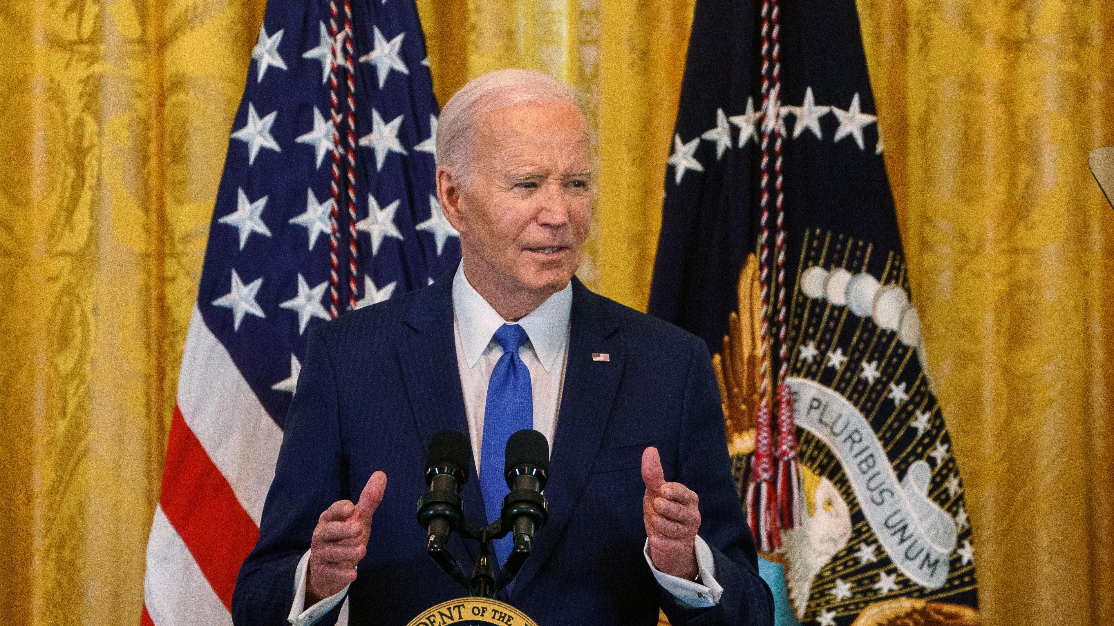 US President Joe Biden hosts Women's History Month reception in White House