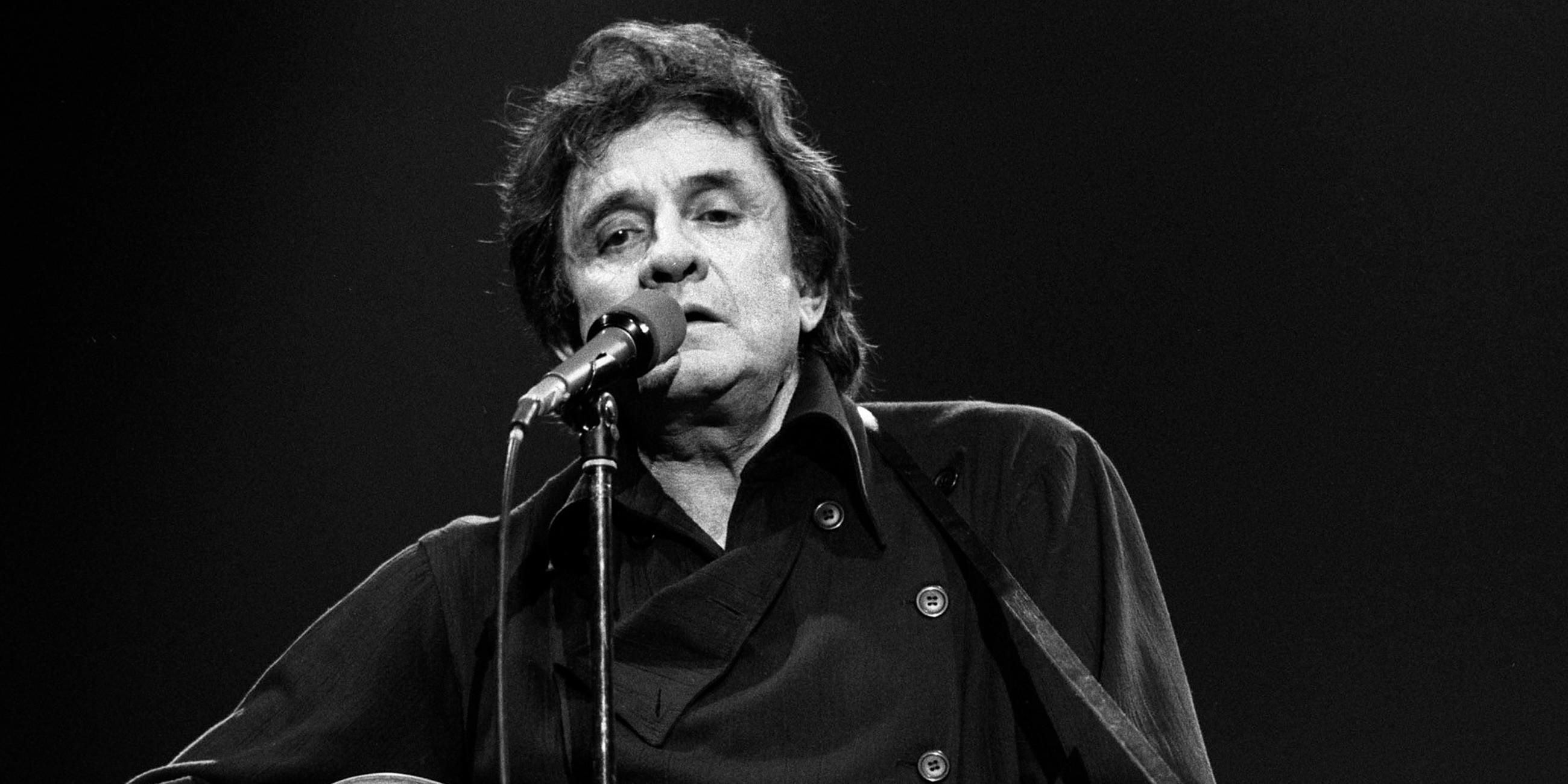 Johnny Cash bei einem Auftritt am 07.04.1986 in Zürich.