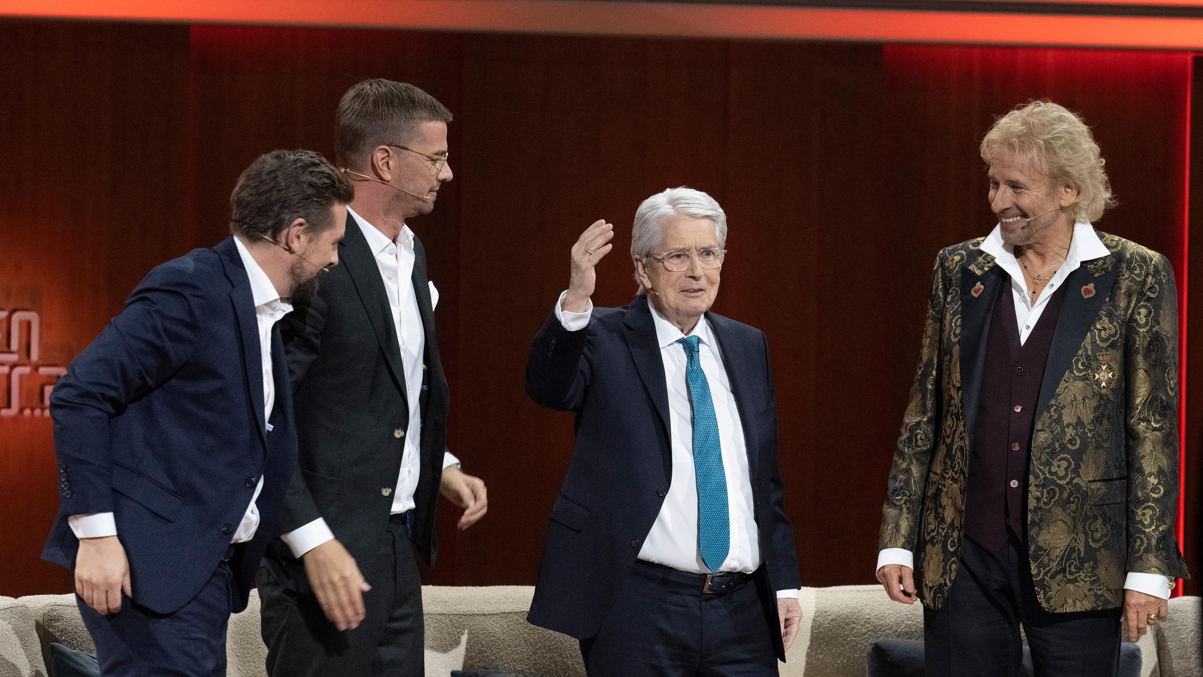 Joko Winterscheidt, Klaas Heufer-Umlauf, Frank Elstner und Thomas Gottschalk