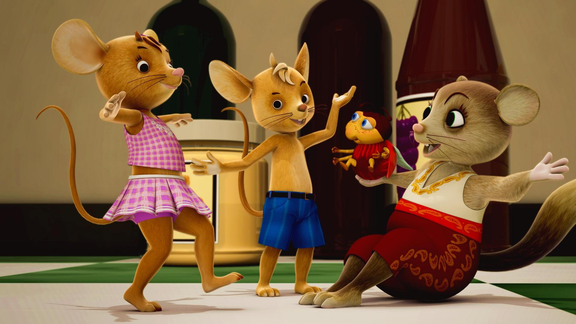 Die JoNaLus strecken fröhlich ihre Hände in die Höhe.