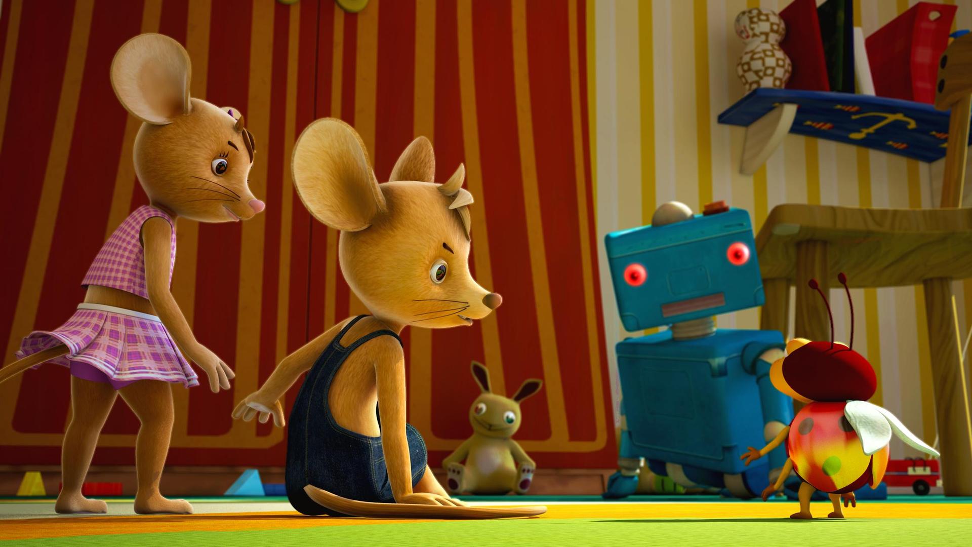 Jo, Naya und Lu spielen mit Pauls Roboter, doch irgendetwas stimmt nicht mit Robo.