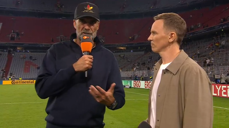 Der deutsche Bundestrainer Jürgen Klopp im Interview nach der Nations League Partie gegen Serbien