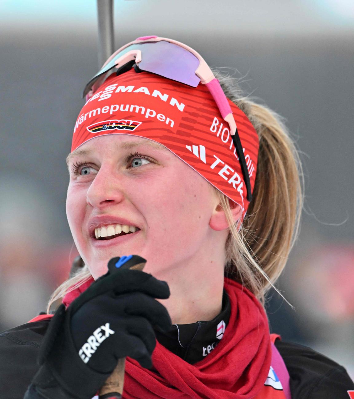 Biathletin Julia Tannheimer beim Weltcup in Ruhpolding