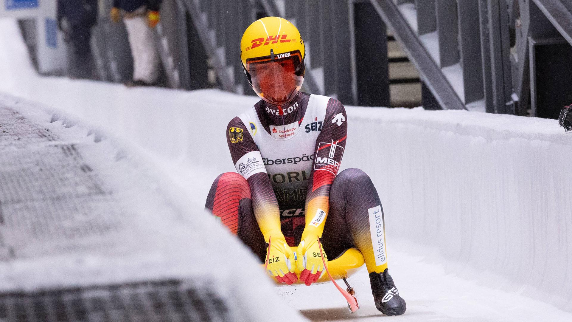 Julia Taubitz (GER) beim 3. FIL Eberspächer Rodel-Weltcup – Einsitzer Frauen.