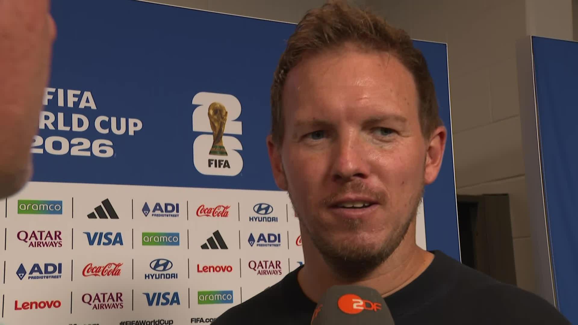 Julian Nagelsmann im Interview mit dem ZDF nach dem Spiel gegen Ecuador.