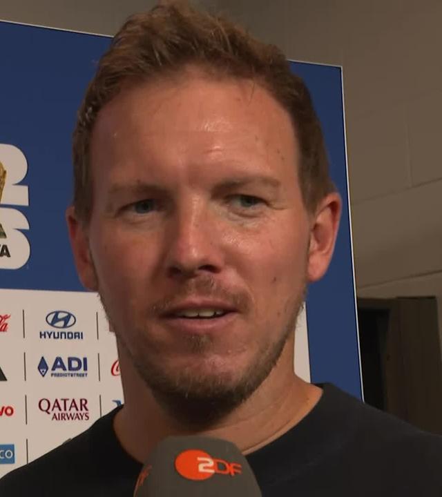 Julian Nagelsmann im Interview mit dem ZDF nach dem Spiel gegen Ecuador.
