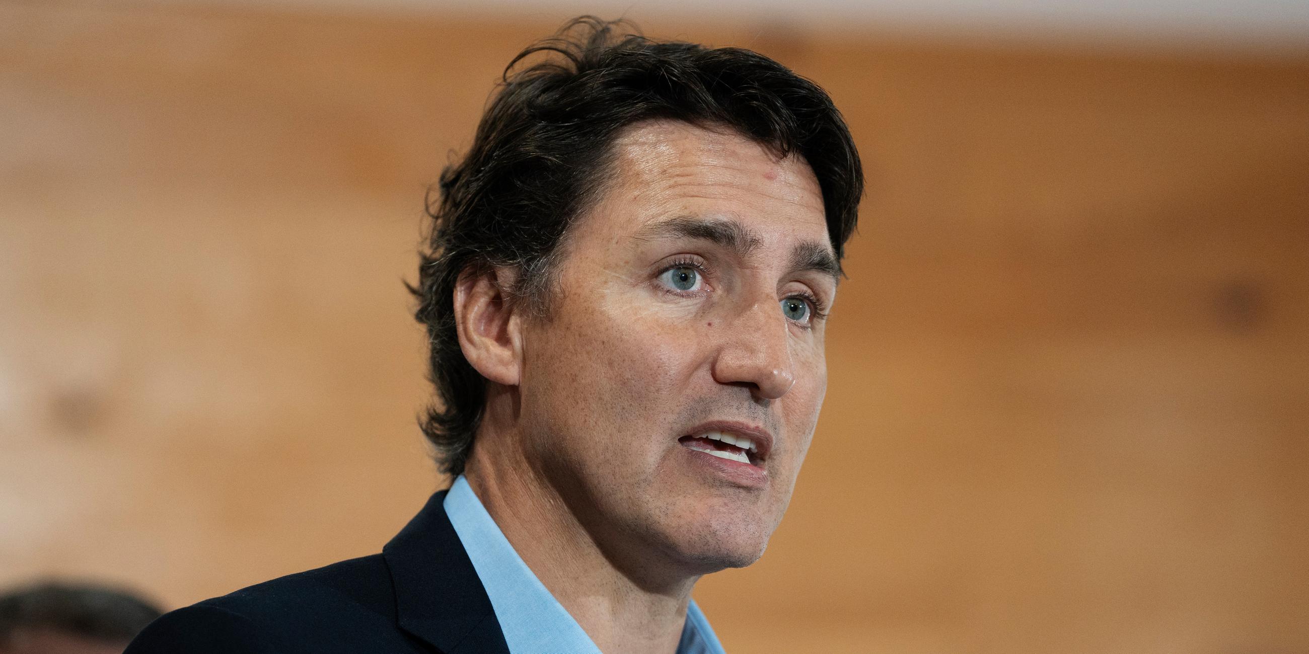 Kanadischer Premier Justin Trudeau, aufgenommen am 21.08.2023 in Cornwall (Kanada)